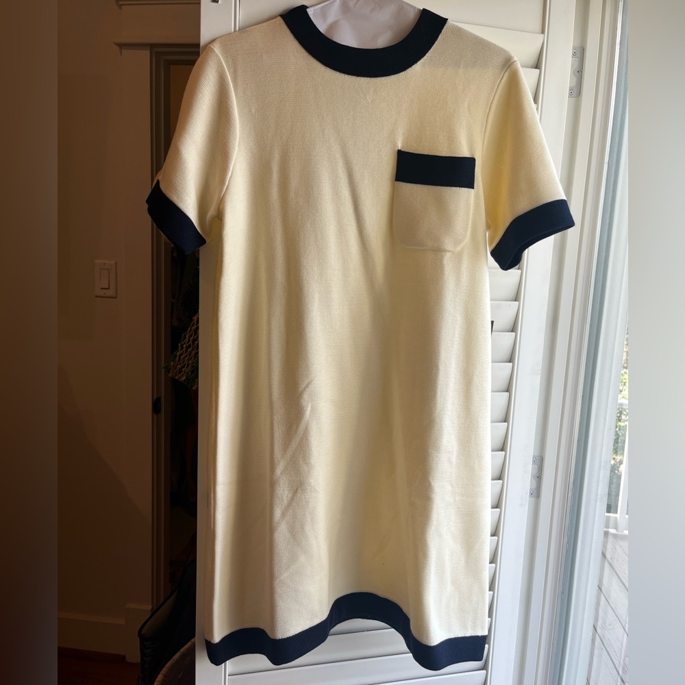 Tuckernuck Cream and Navy Knit Mini Dress